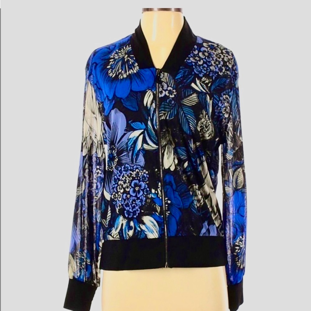 Fuzzi floral bomber jacket, size M